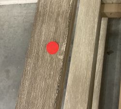 Open Box: Build Your Own - Indio Eucalyptus Outdoor Sectional Components, Left-Arm Loveseat Frame - Weathered Gray