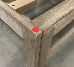 Open Box: Build Your Own - Indio Eucalyptus Outdoor Sectional Components, Left-Arm Loveseat Frame - Weathered Gray