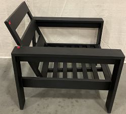 Open Box: Malibu Metal Outdoor Lounge Chair Frame, Black