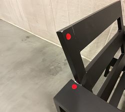 Open Box: Malibu Metal Outdoor Lounge Chair Frame, Black