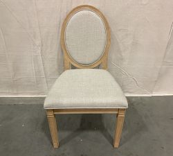 Open Box: Sausalito Upholstered Dining Chair, Side Chair - Basketweave Oatmeal, Seadrift Finish