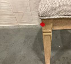 Open Box: Sausalito Upholstered Dining Chair, Side Chair - Basketweave Oatmeal, Seadrift Finish