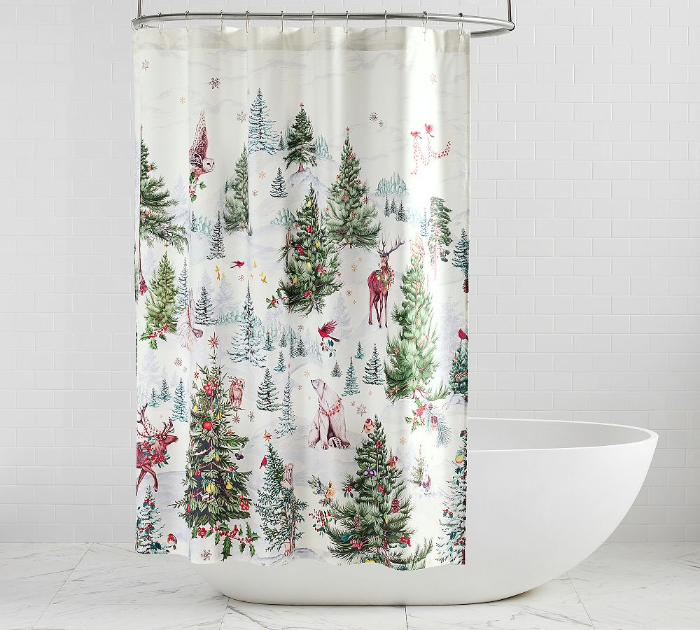 Winter Enchanted Forest Shower Curtain