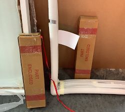 Open Box: Everson Rectangular Glass Coffee Table (52&quot;)