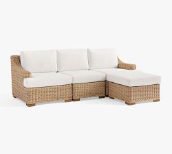 Huntington Wicker 4-Piece Slope-Arm Outdoor Sectional (95&quot;)