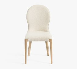 Open Box: Juniper Upholstered Dining Chair - Performance Boucle Oatmeal, Seadrift Legs