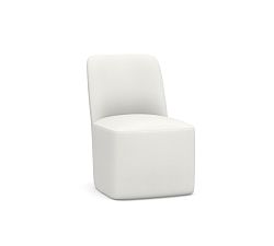 Open Box: Layton Fully Upholstered Dining Side Chair - Heathered Chenille White