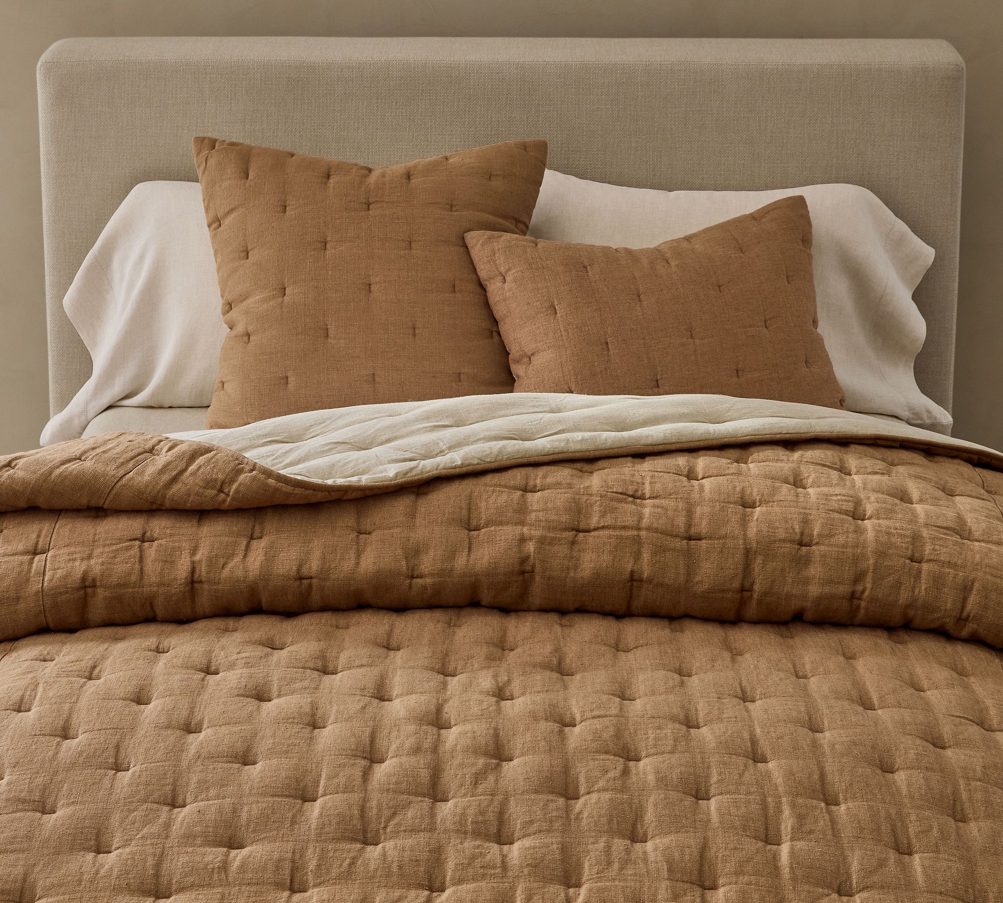 Pottery Barn Linen Quilted Shams