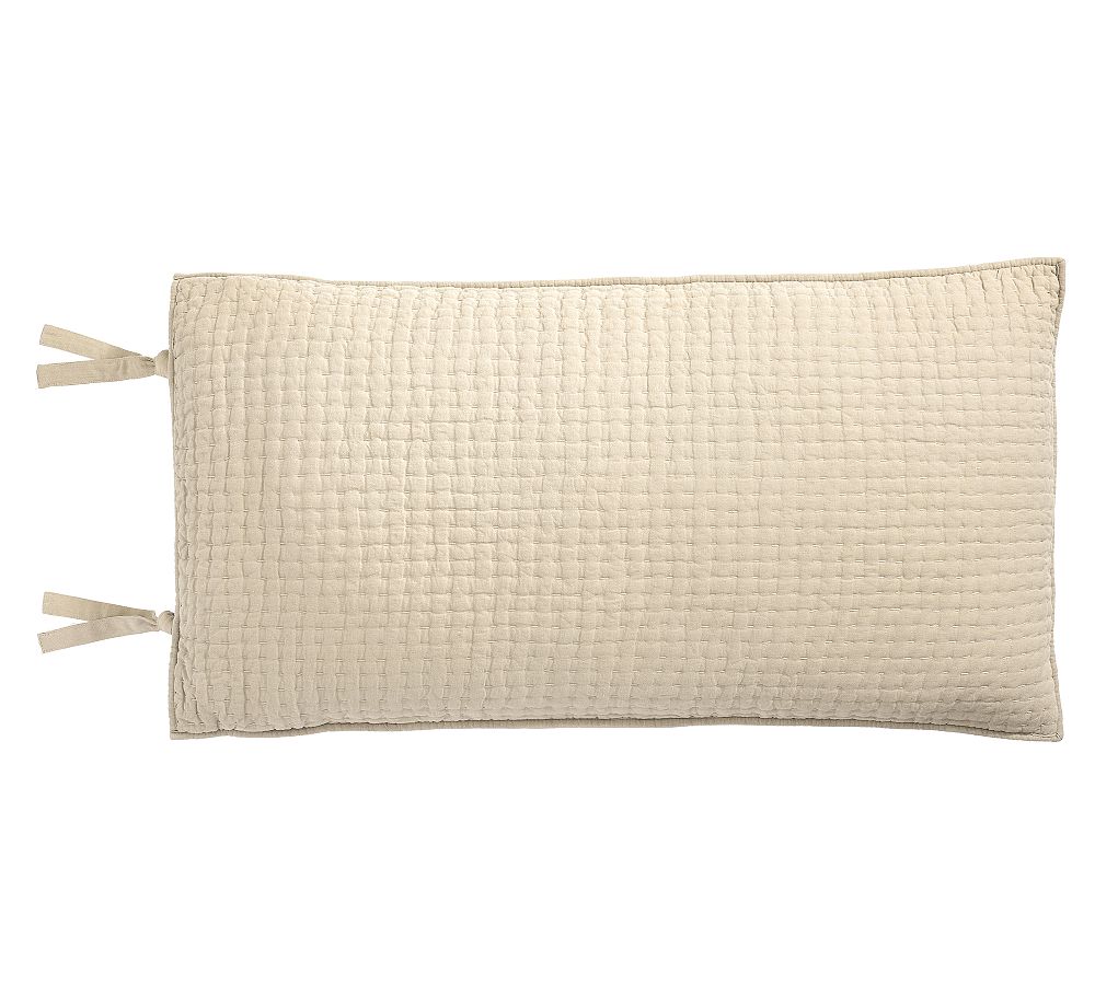 Pick-Stitch Handcrafted Cotton Linen Quilted Sham
