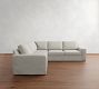 Big Sur Square Arm Slipcovered 3-Piece L-Shaped Sectional (114")
