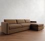 Carmel Slim Arm Leather Chaise Sectional (106"&ndash;129")