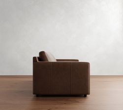 Pacifica Slim Arm Leather Sleeper Sofa (53&quot;&ndash;80&quot;)