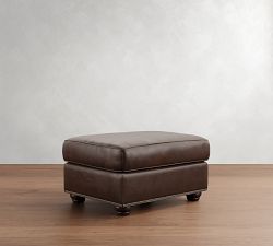 Webster Leather Ottoman