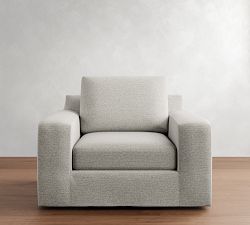 Big Sur Square Arm Slipcovered Swivel Chair