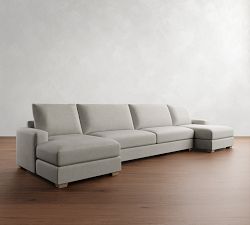 Canyon Square Arm Double Chaise Sectional (152"&ndash;206")