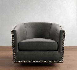 Harlow Leather Swivel Chair