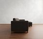 Jake Leather Brindle Wood Base Chaise Sectional (111"&ndash;121")