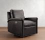 Tyler Roll Arm Leather Swivel Recliner