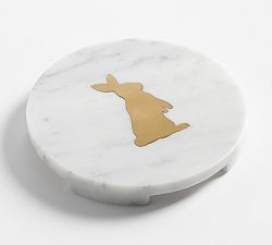 Bunny Inlay Marble Cheeseboard