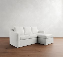 Cameron Slope Arm Slipcovered Reversible Chaise Sectional (85")