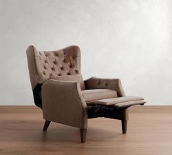 Champlain Tufted Square Arm Leather Recliner
