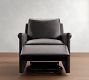 Tyler Roll Arm Leather Swivel Recliner