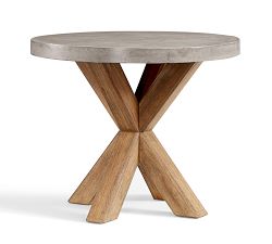 Abbott Concrete &amp; Acacia Round Outdoor Bistro Table (36&quot;)