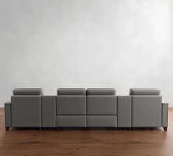 Cameron Square Arm Power Reclining Double Chaise Sectional (129"&ndash;158")