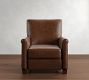 Irving Roll Arm Leather Power Recliner