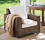 Torrey Wicker Square Arm Swivel Outdoor Lounge Chair