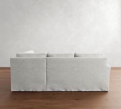 Cameron Roll Arm Slipcovered 3-Piece Bumper Sectional (100")