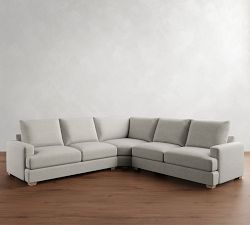 Canyon Square Arm 3-Piece L-Shaped Wedge Sectional (126")