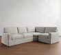 PB Comfort Square Arm Slipcovered 3-Piece Wedge Sectional (114")