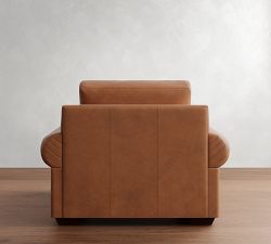 Big Sur Roll Arm Deep Seat Leather Chair