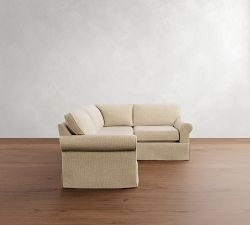 Buchanan Roll Arm Slipcovered 3-Piece Sectional (95&quot;)