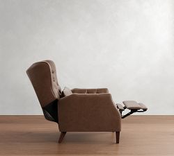 Champlain Tufted Square Arm Leather Recliner