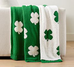 Four Leaf Clover Jacquard Knit Throw