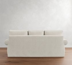Pearce Roll Arm Slipcovered Sleeper Sofa with Memory Foam Mattress (89&quot;)