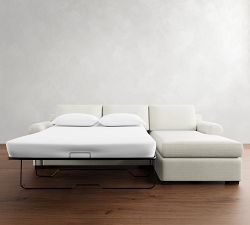 Shasta Roll Arm Chaise Sleeper Sectional (111&quot;)