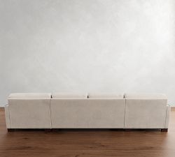 Turner Square Arm Double Chaise Sectional (134"&ndash;155")