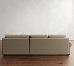 Big Sur Roll Arm Deep Seat 3-Piece L-Shaped Sectional (121&quot;)