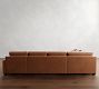 Big Sur Square Arm Deep Seat Leather L-Shaped Chaise Sectional (152")