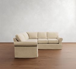 Buchanan Roll Arm Slipcovered 3-Piece L-Shaped Sectional (95")