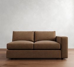 Build Your Own Carmel Wide Arm Leather Sectional