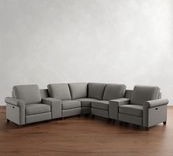 Cameron Roll Arm Power Reclining L-Shaped Sectional (109"&ndash;123")