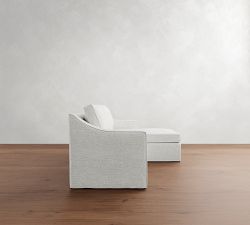 Cameron Slope Arm Slipcovered Chaise Sectional (96")