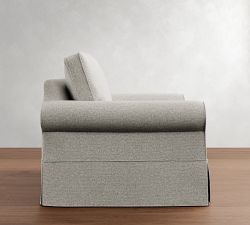 PB Comfort Roll Arm Slipcovered Chair and a Half