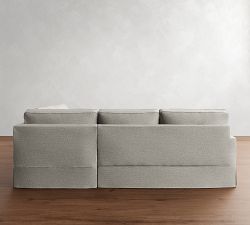PB Comfort Square Arm Slipcovered 3-Piece Bumper Sectional (108")