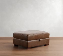 Turner Leather Storage Ottoman