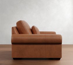 Big Sur Roll Arm Deep Seat Leather Chair